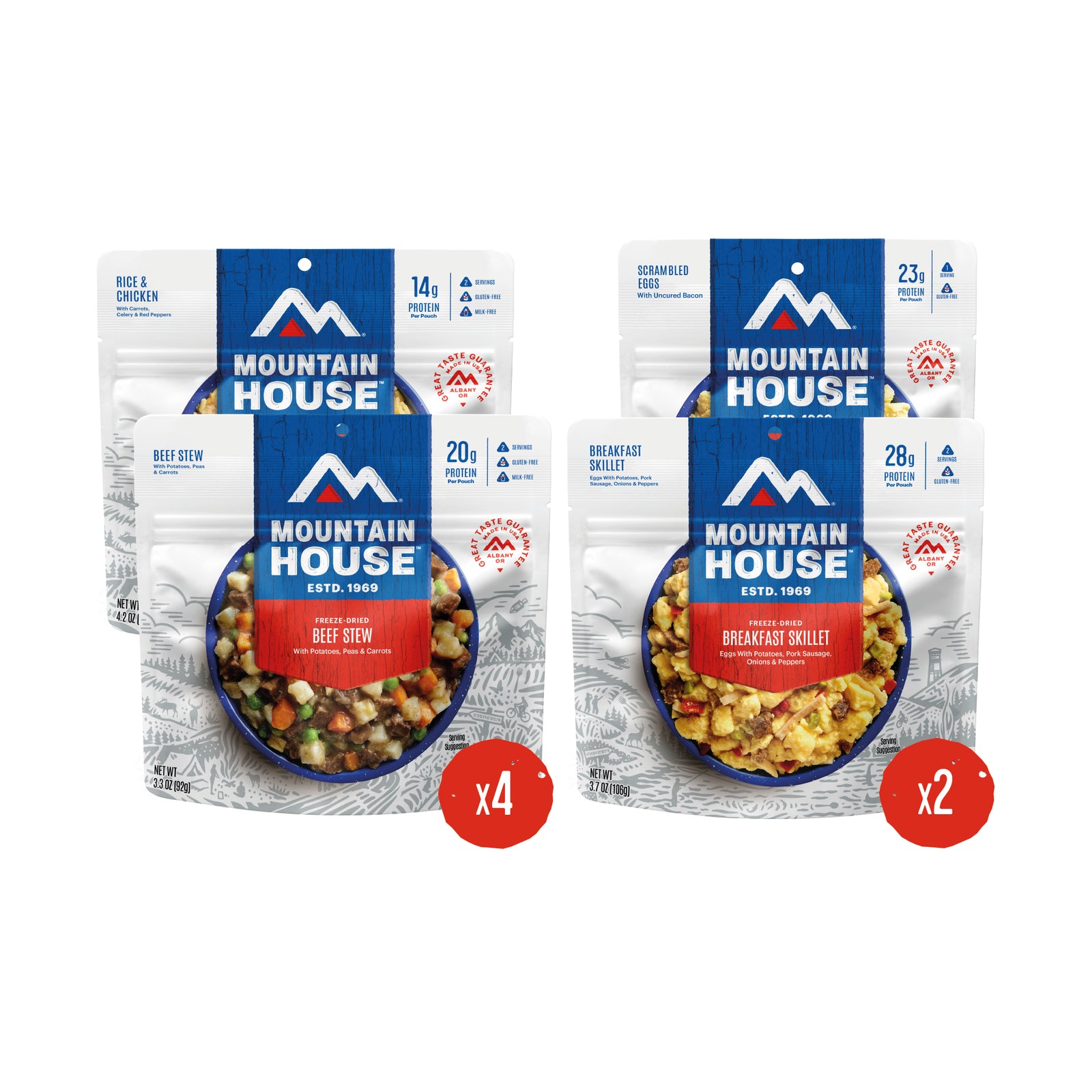 Mountain House Essential Bucket - 22 Servings (GF) Gluten Free