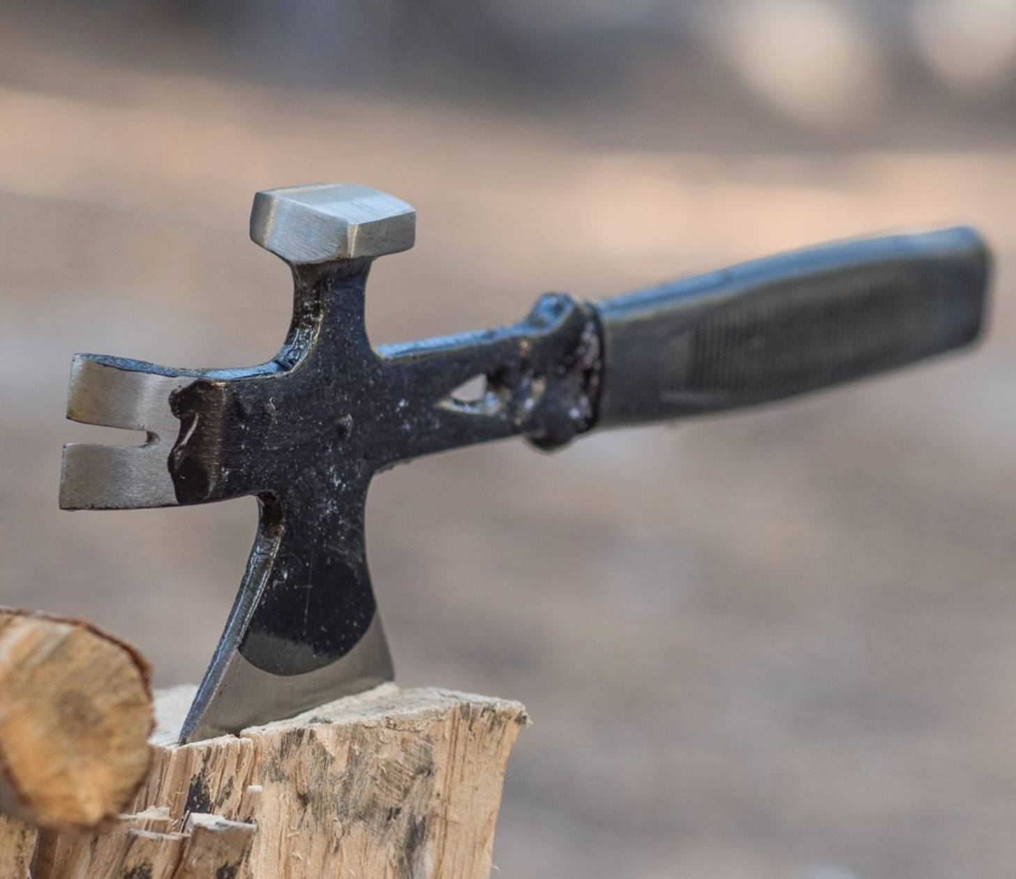 Multi-Function Full Tang Hatchet, Hammer, Crow Bar (with Comfort Grip Handle)