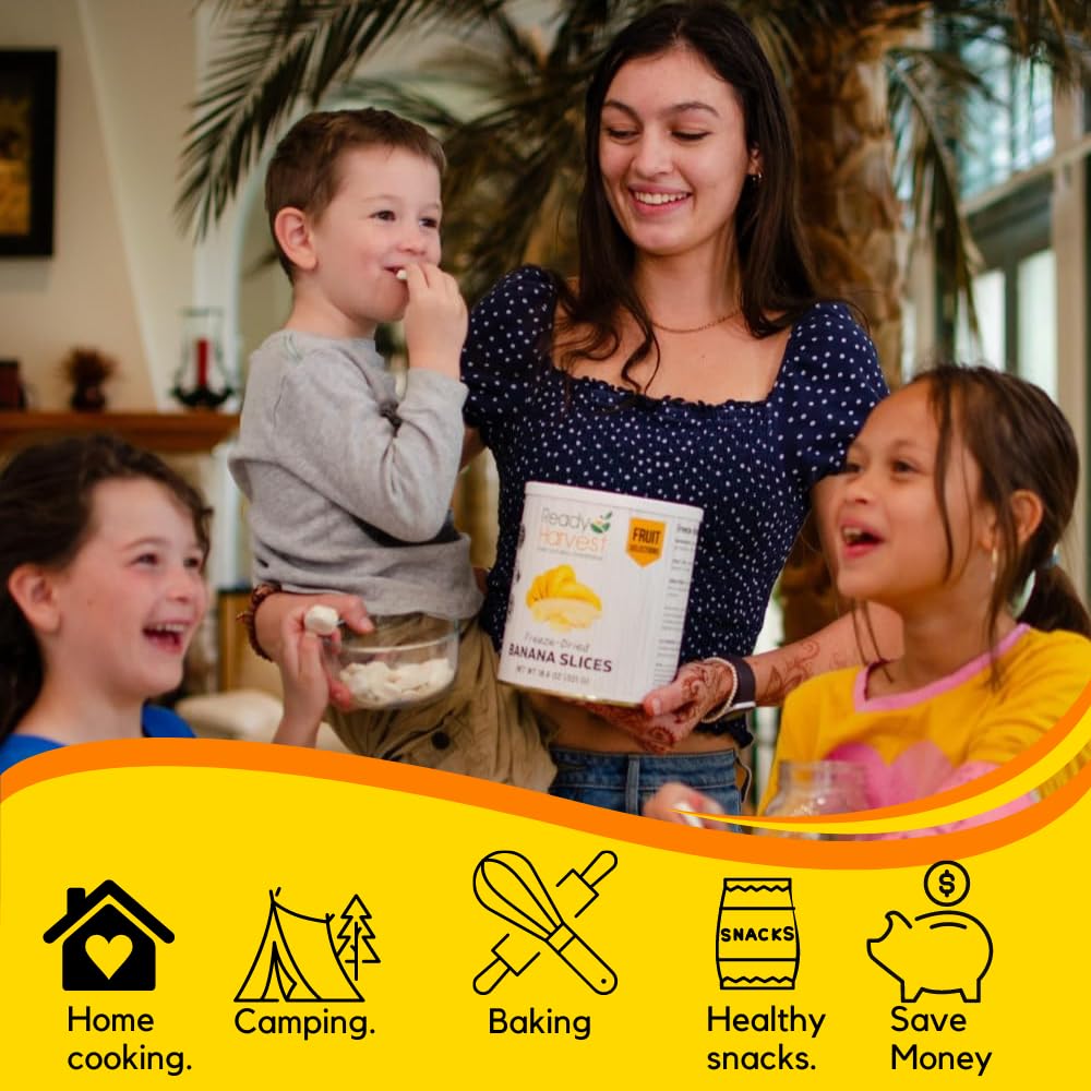 Ready Harvest Freeze-Dried Banana Slices (30-Year Shelf Life)