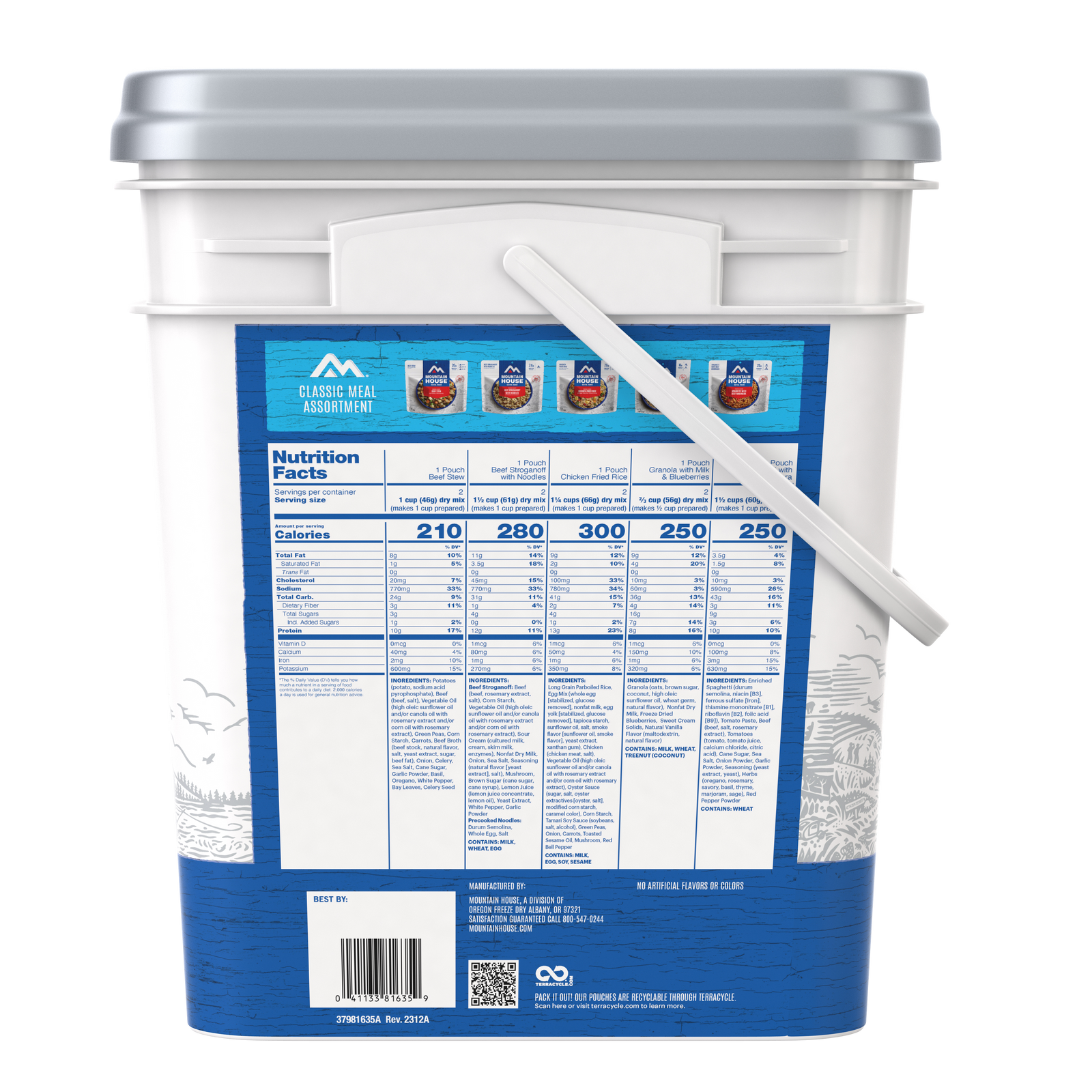 Mountain House Classic Bucket - 24 Servings