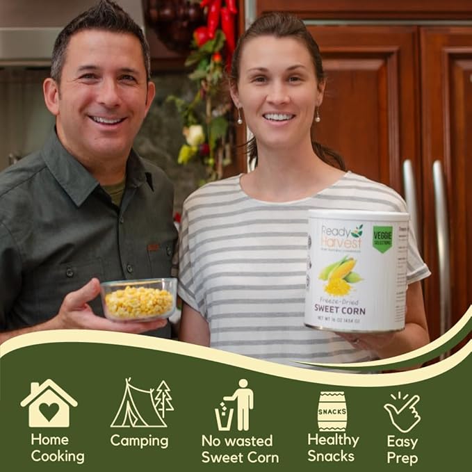 Ready Harvest Freeze-Dried Sweet Corn (30-Year Shelf Life)