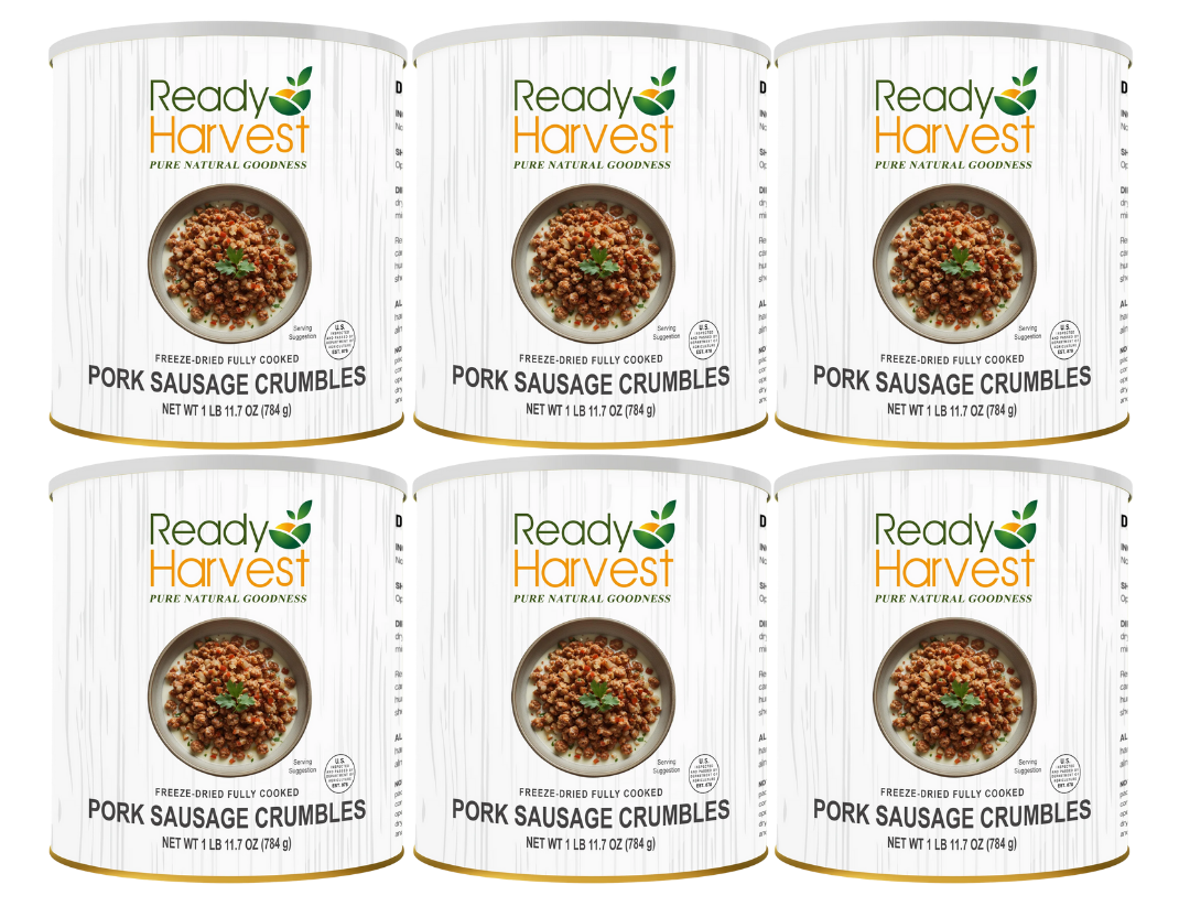 Ready Harvest Freeze-Dried Pork Sausage Crumbles (Fully Cooked)