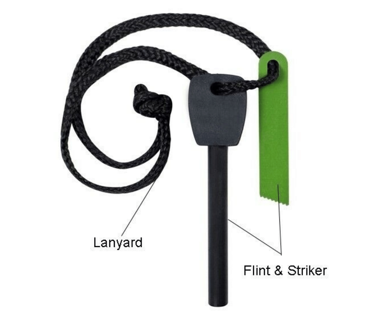 Jumbo Flint Fire Starter and Striker (with Lanyard)