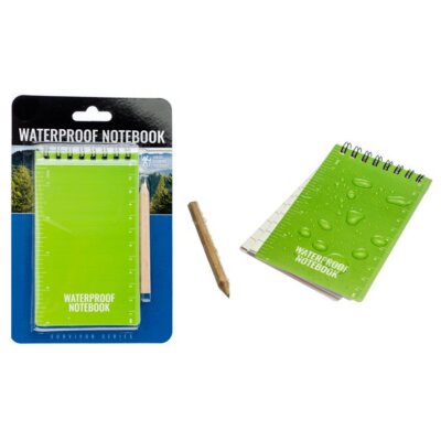 Waterproof and Tear-Resistant Emergency Notebook with Pencil (50 Pages)