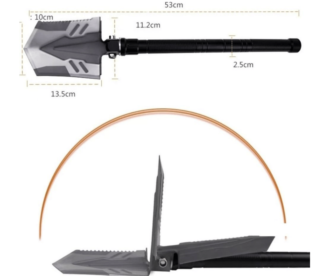Tactical Durable Multi-Use Shovel