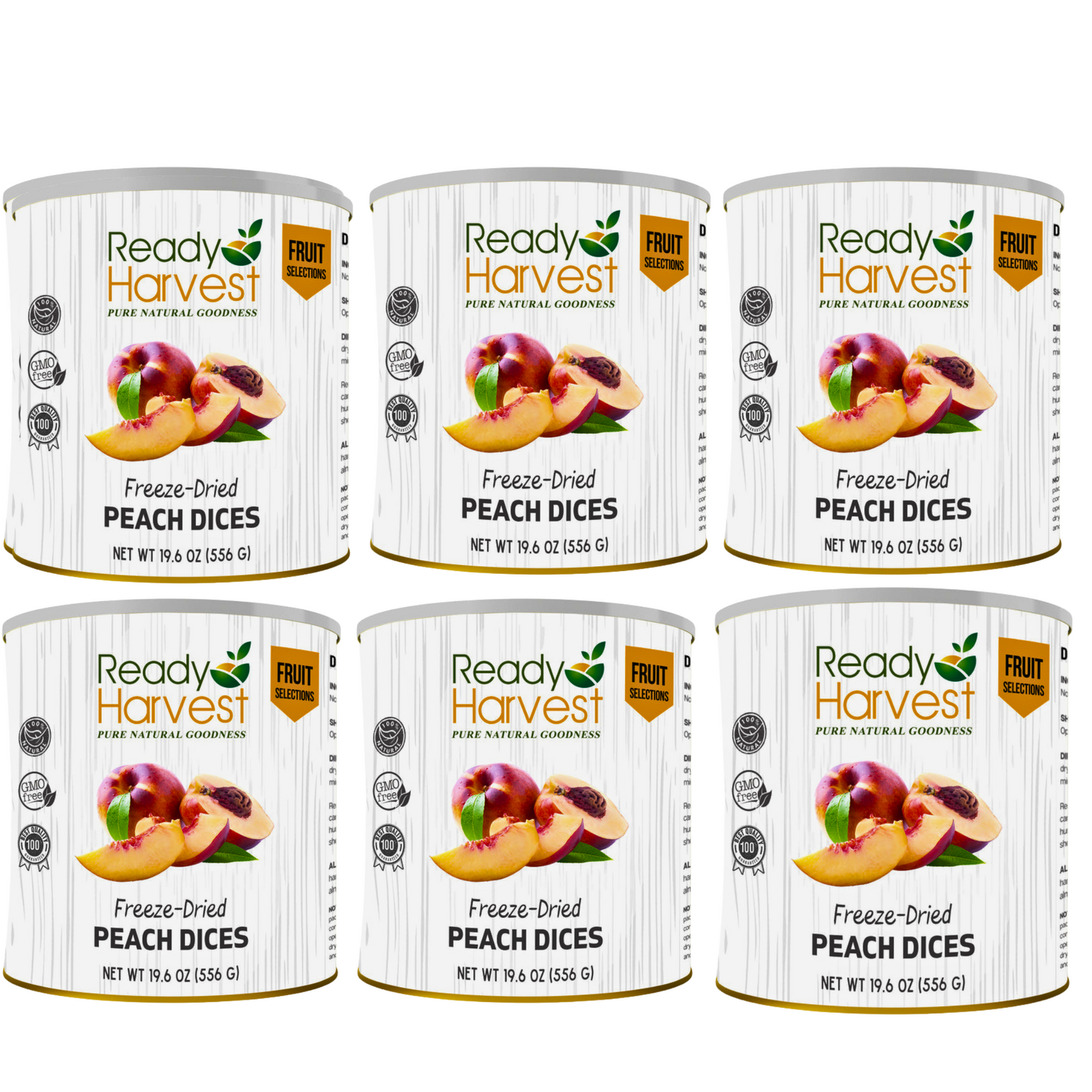Ready Harvest Freeze-Dried Peach Dices (30-Year Shelf Life!)