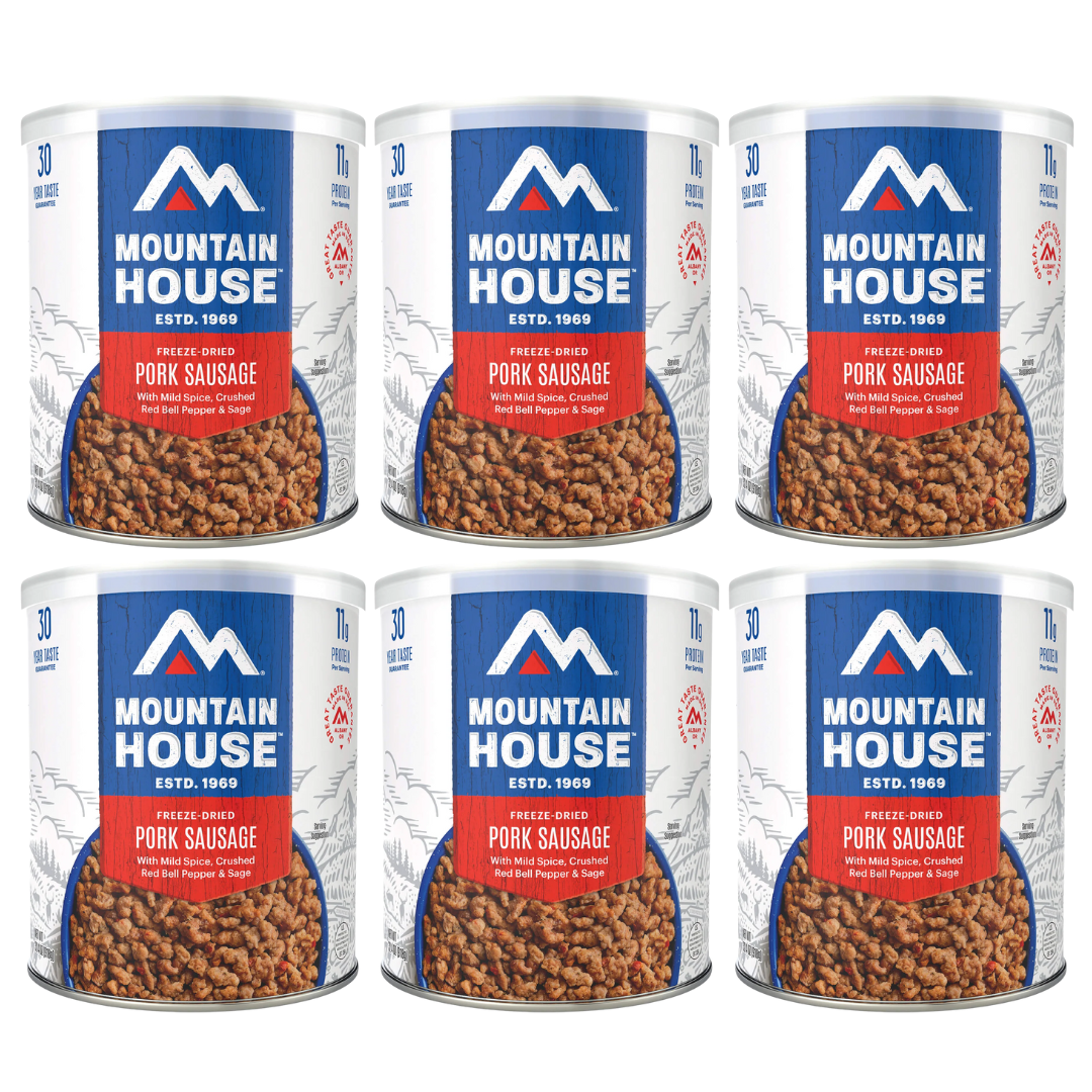 Freeze-Dried Seasoned Pork Sausage Can- Mountain House
