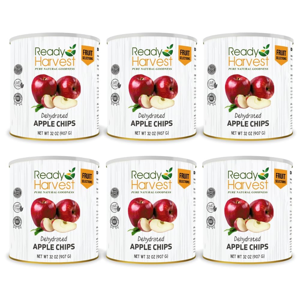 Ready Harvest Dehydrated Apple Chips (25-Year Shelf Life)