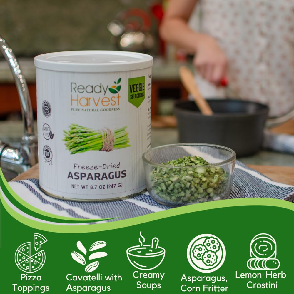 Ready Harvest Freeze-Dried Asparagus (30-Year Shelf Life)