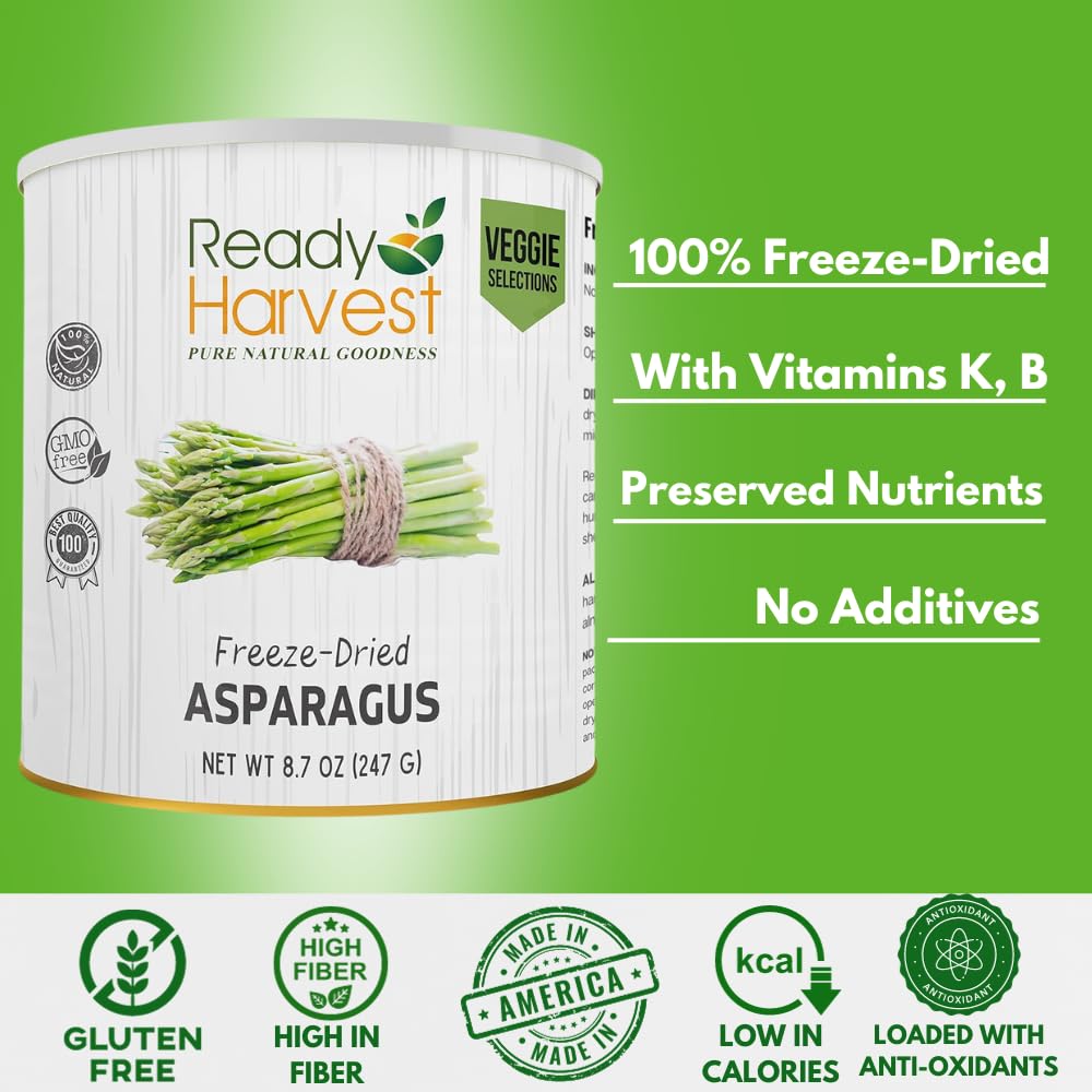 Ready Harvest Freeze-Dried Asparagus (30-Year Shelf Life)