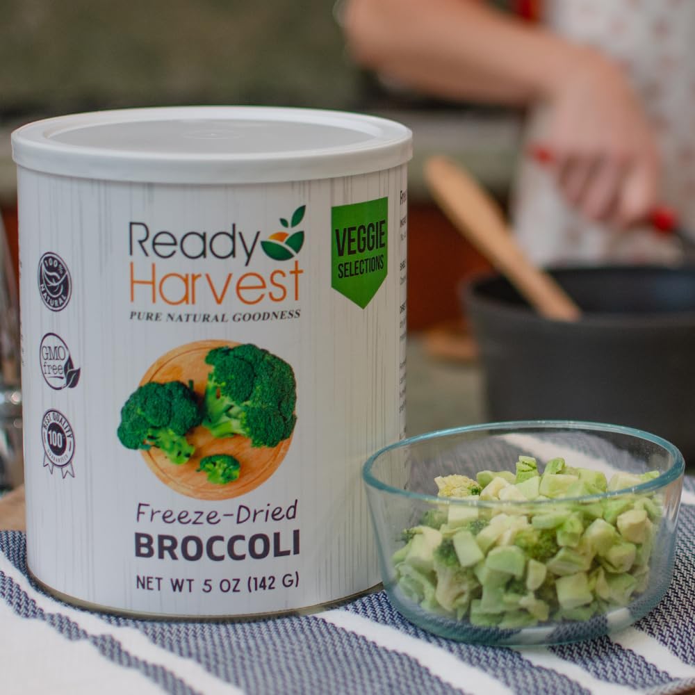 Ready Harvest Freeze-Dried Broccoli (30-Year Shelf Life)