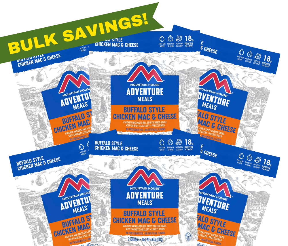 Freeze-Dried Buffalo Style Chicken Mac and Cheese Pouch (30-Year Shelf Life)