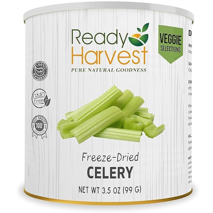 Ready Harvest Freeze-Dried Celery (30-Year Shelf Life)