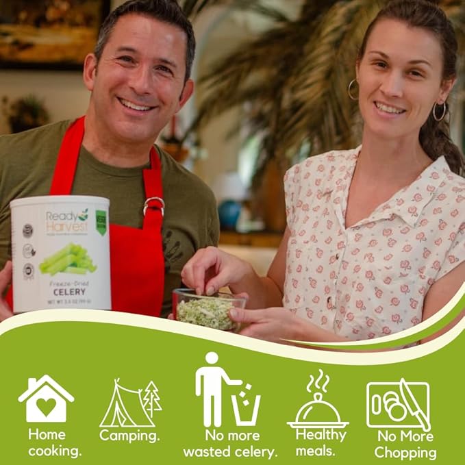 Ready Harvest Freeze-Dried Celery (30-Year Shelf Life)