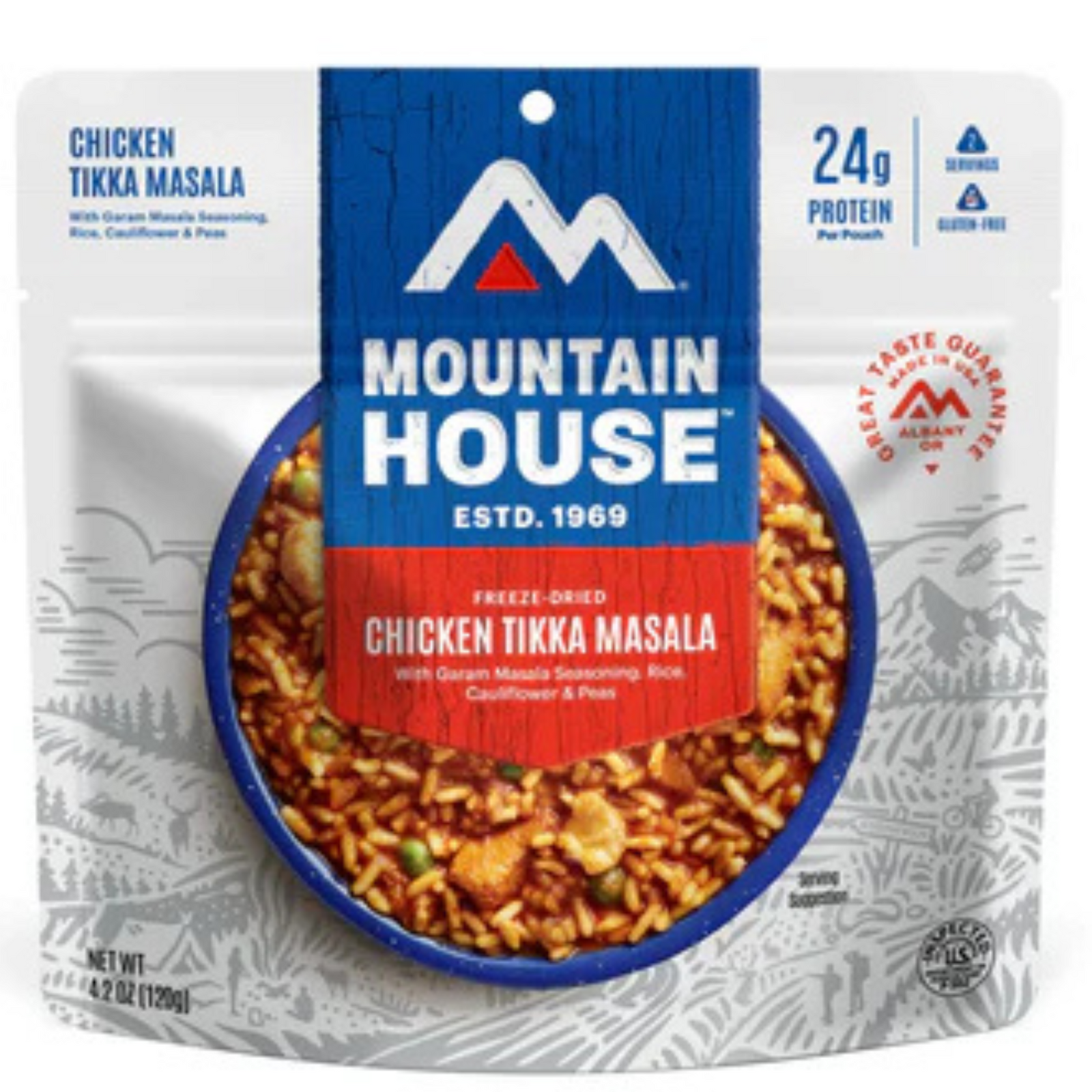 Freeze-Dried Chicken Tikka Masala Pouch - Mountain House (GF) Gluten Free