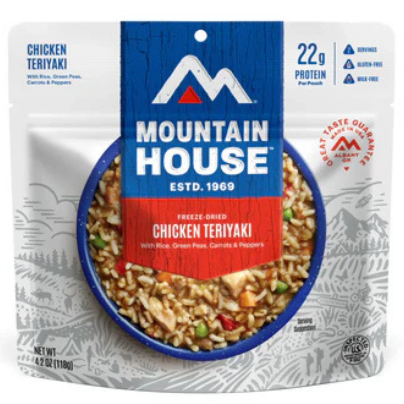 Freeze-Dried Chicken Teriyaki with Rice Pouch - Mountain House (GF) Gluten Free