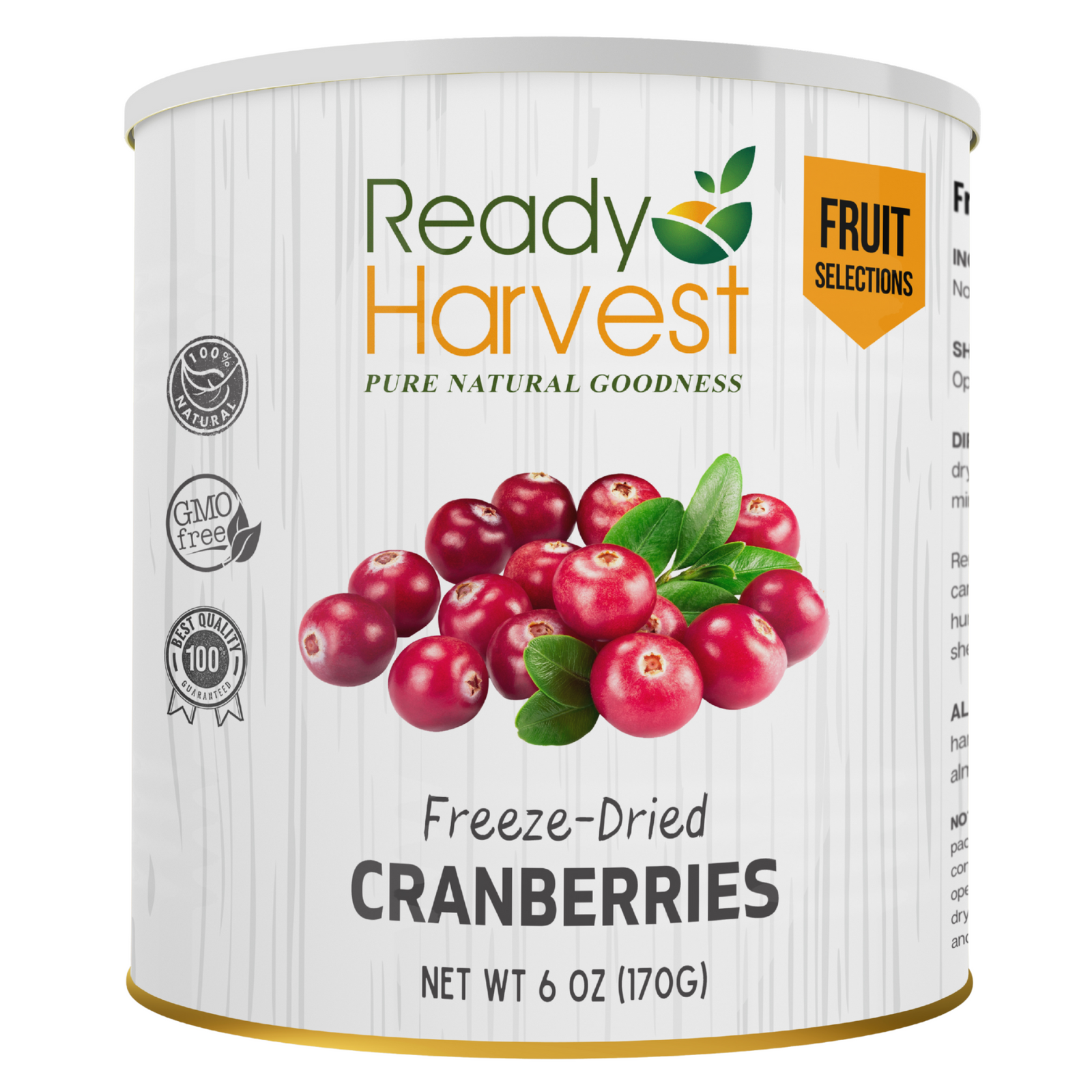 Ready Harvest Freeze-Dried Cranberries (30-Year Shelf Life)