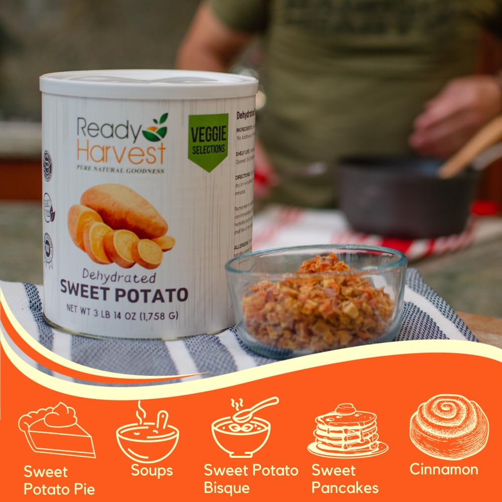 Ready Harvest Dehydrated Sweet Potato Dices (30-Year Shelf Life)