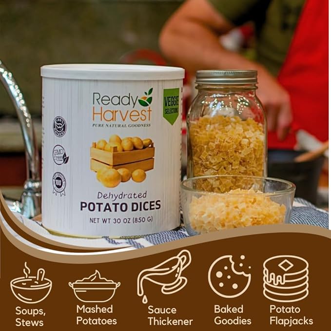 Ready Harvest Dehydrated Potato Dices (30-Year Shelf Life)
