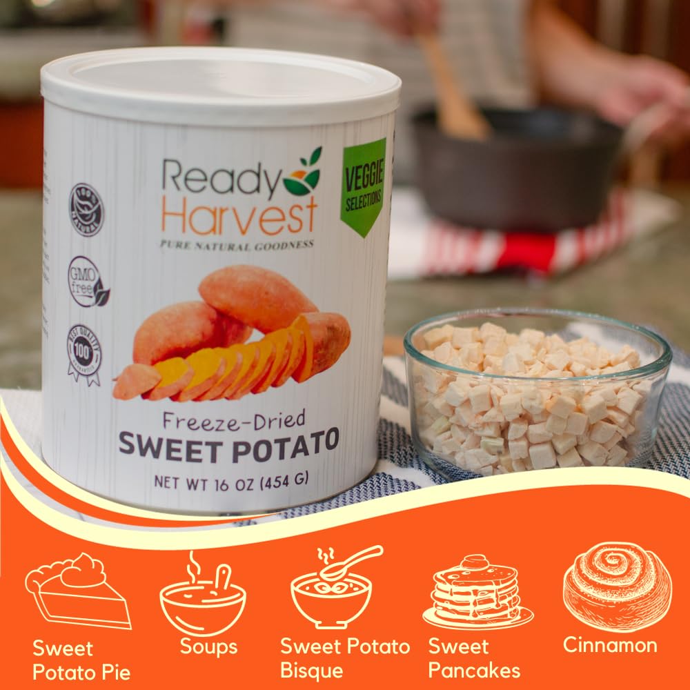 Ready Harvest Freeze-Dried Sweet Potatoes (30-Year Shelf Life)