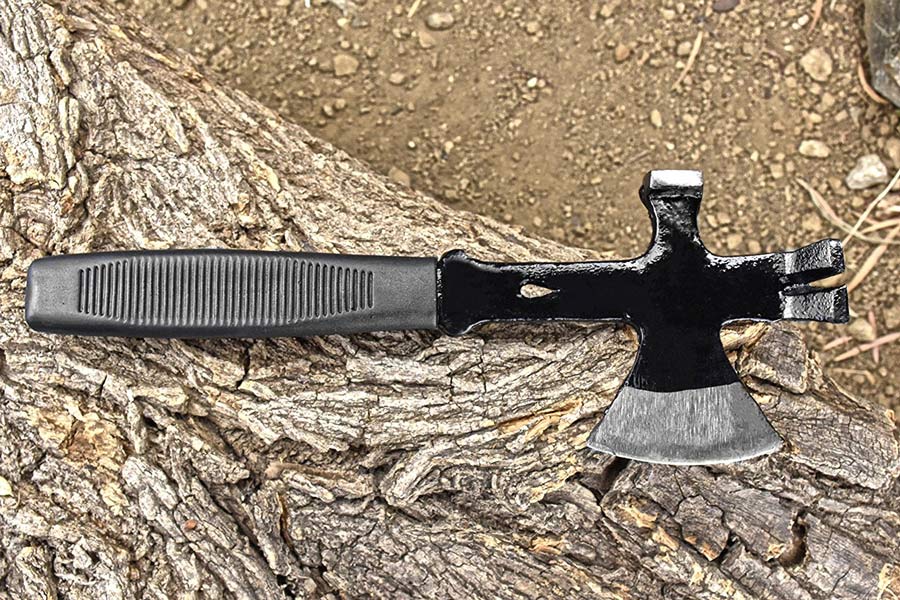 Multi-Function Full Tang Hatchet, Hammer, Crow Bar (with Comfort Grip Handle)