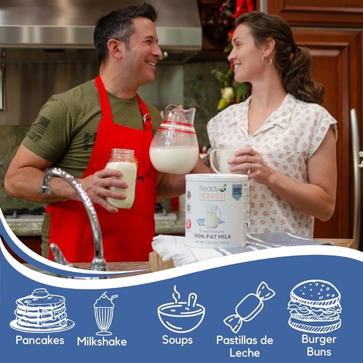 Ready Harvest 100% REAL Instant Non-Fat Milk (20-Year Shelf Life)