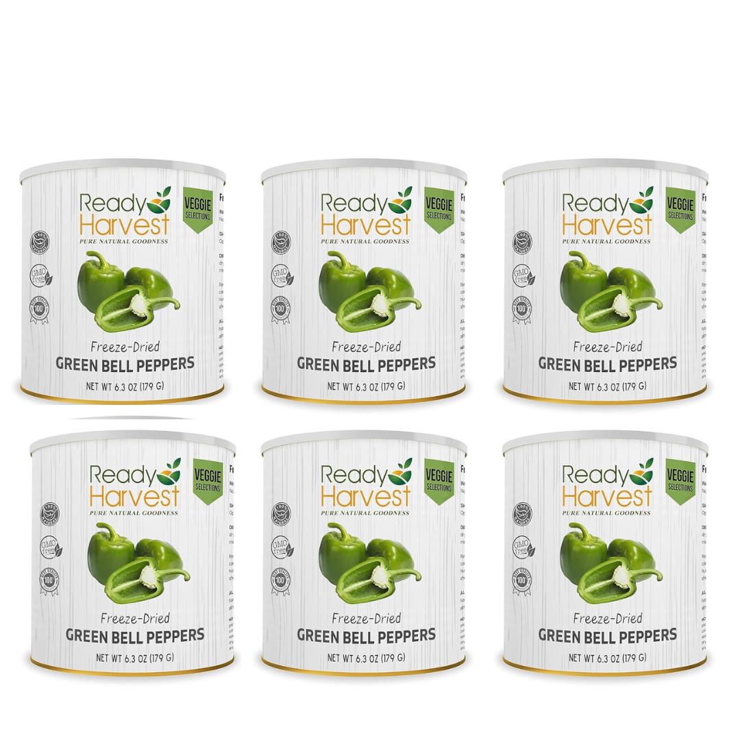 Ready Harvest Freeze-Dried Green Peppers (30-Year Shelf Life)