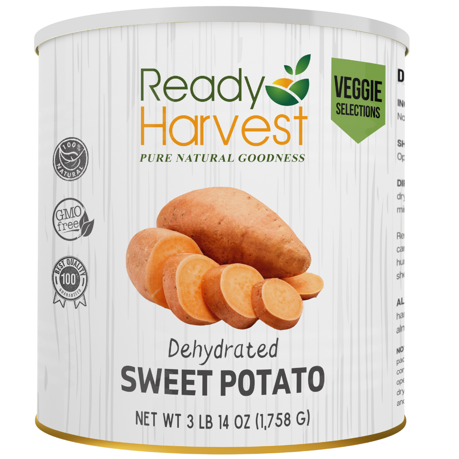 Ready Harvest Dehydrated Sweet Potato Dices (30-Year Shelf Life)