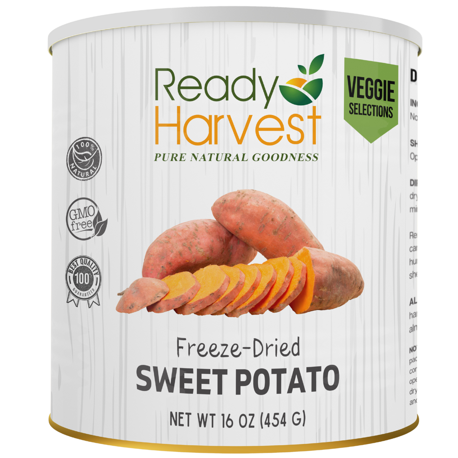 Ready Harvest Freeze-Dried Sweet Potatoes (30-Year Shelf Life)