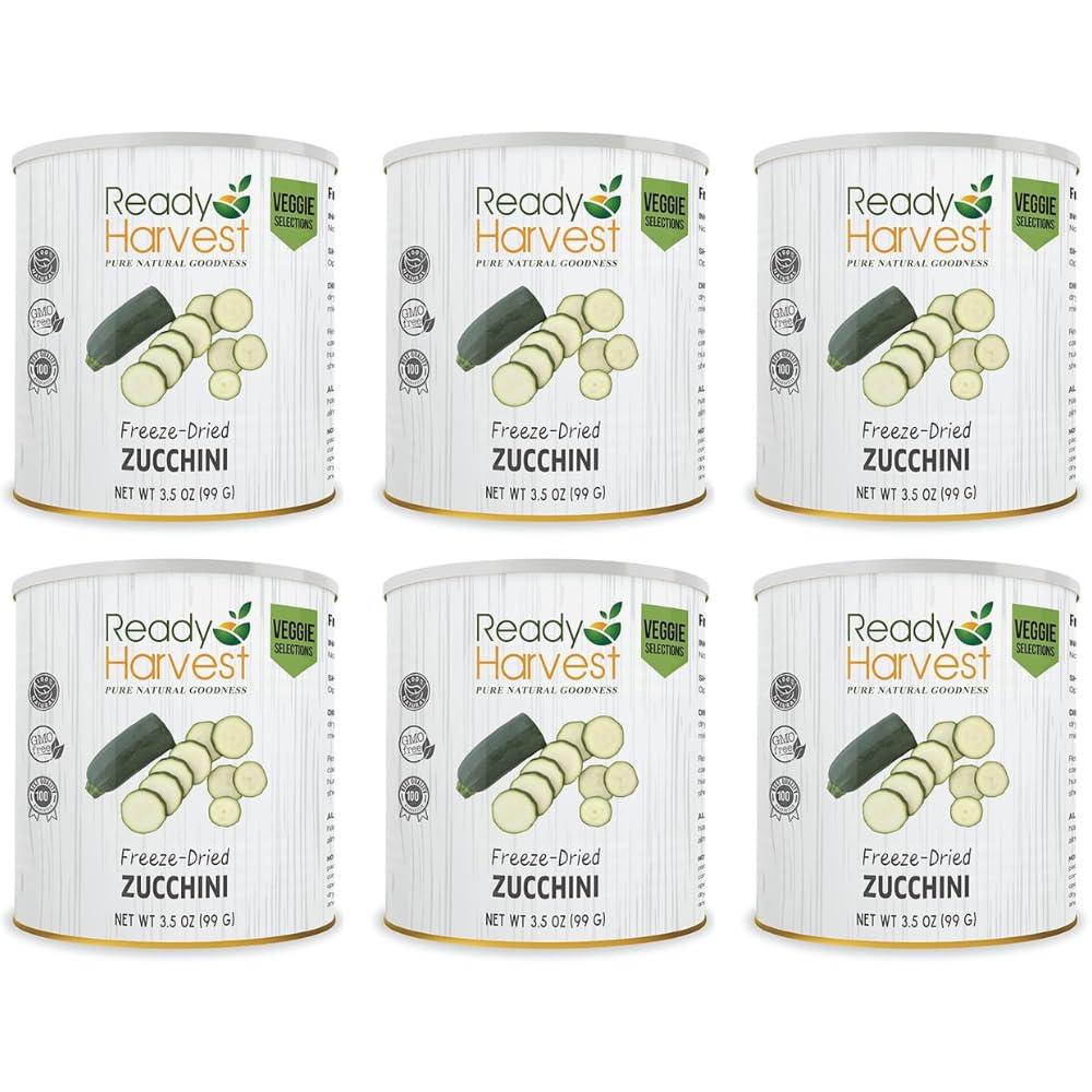 Ready Harvest Freeze-Dried Zucchini (30-Year Shelf Life)