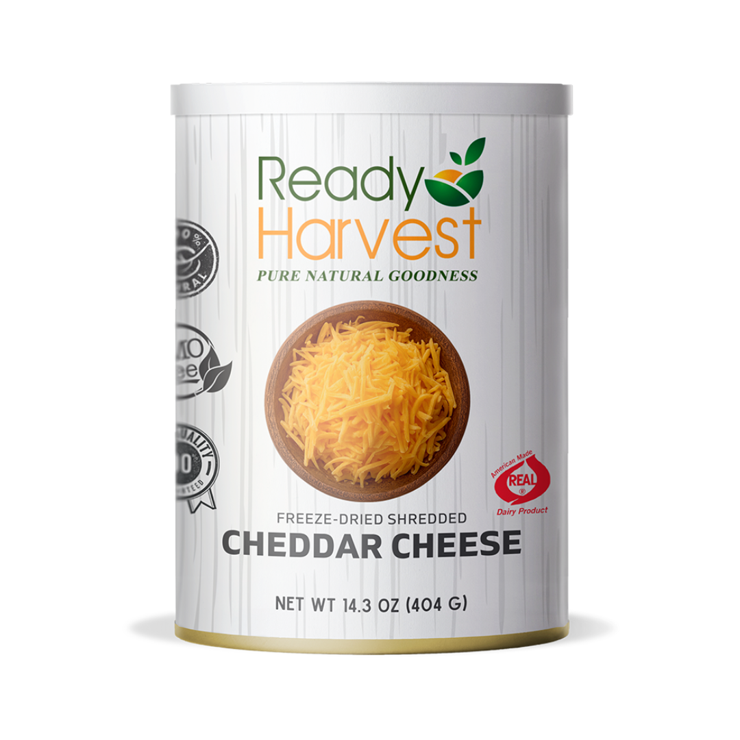 Ready Harvest Pantry Can – Freeze-Dried Shredded Cheddar Cheese (14.3 oz)