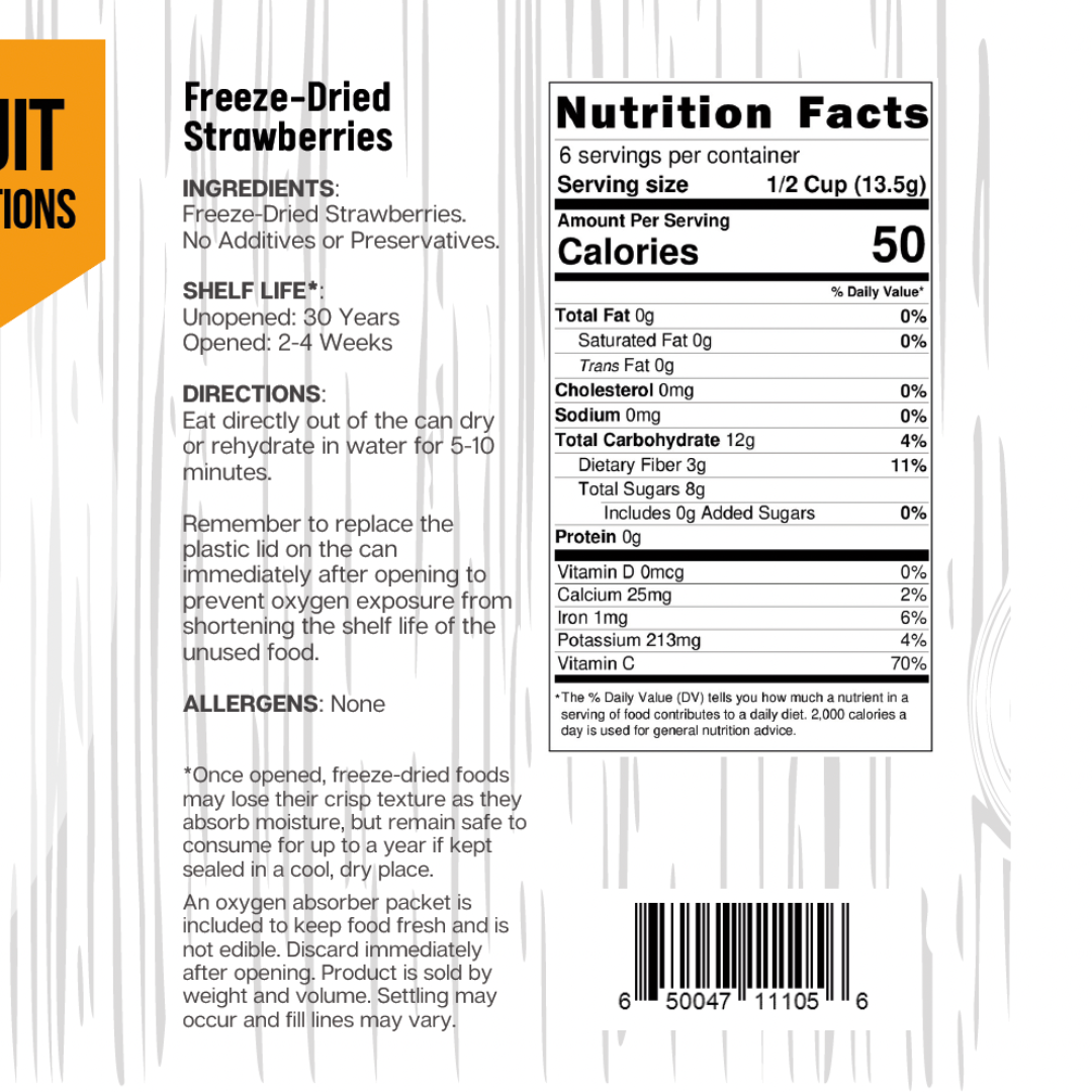 Ready Harvest Pantry Can – Freeze-Dried Strawberry Slices (3.2 oz)