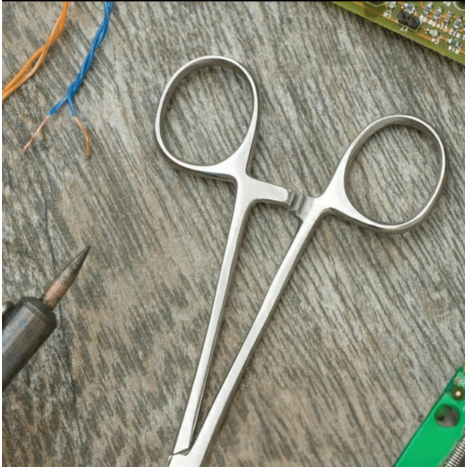 Stainless Steel Self-Locking Curved Forceps (5.5")