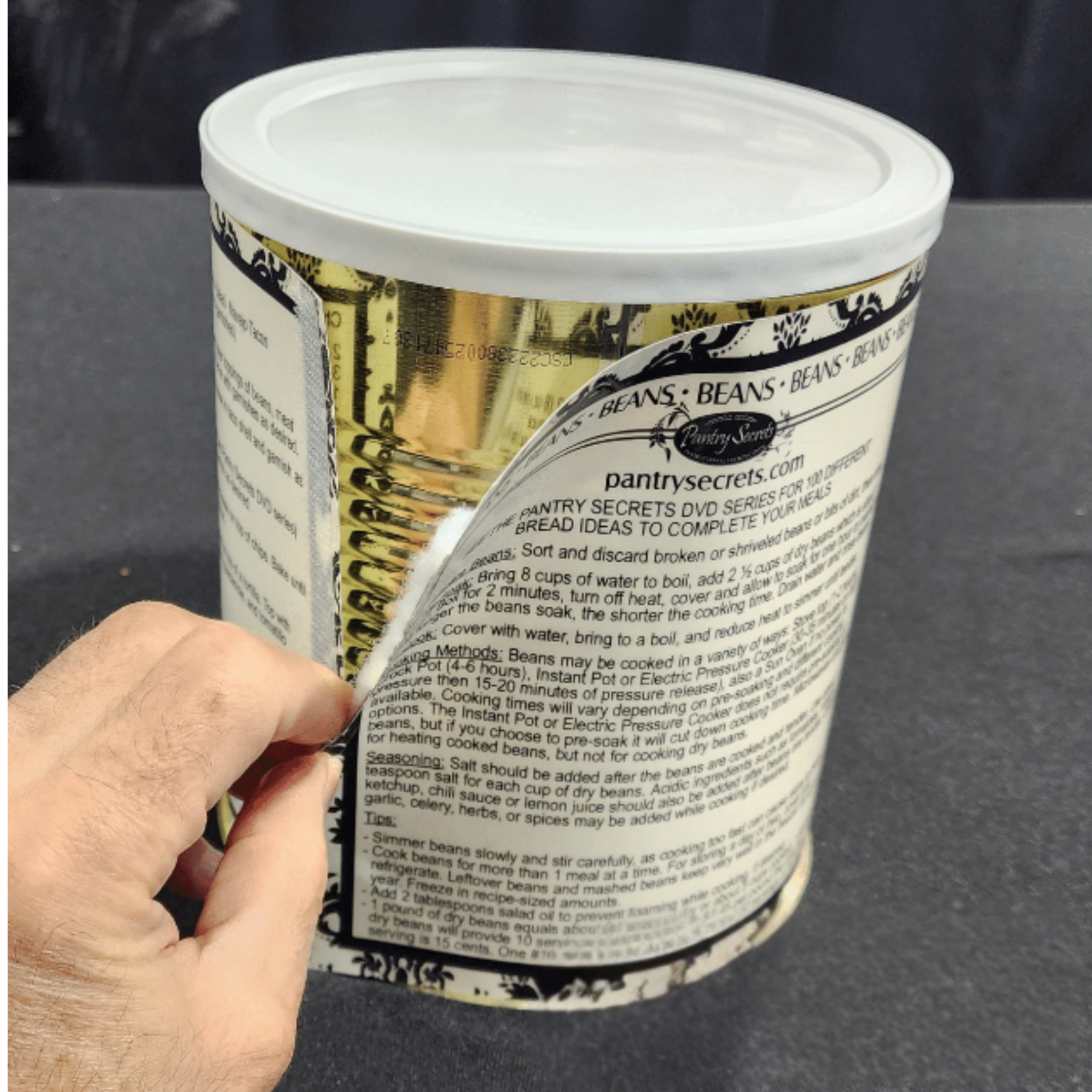 Pantry Secrets Bean Recipe #10 Can Wrapper