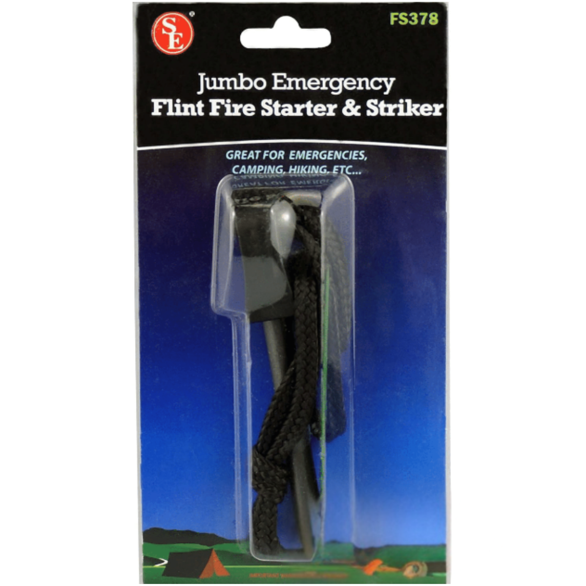 Jumbo Flint Fire Starter and Striker (with Lanyard)