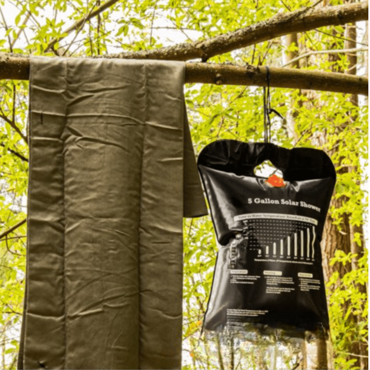 5-Gallon Solar Shower With Thermometer