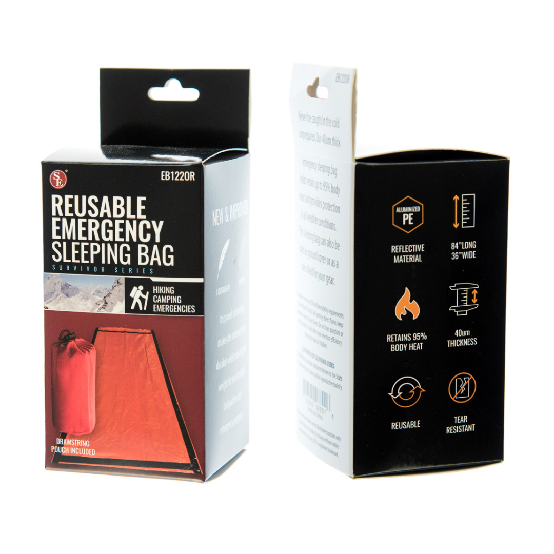 Reusable Emergency Sleeping Bag (84&quot; x 36&quot;)
