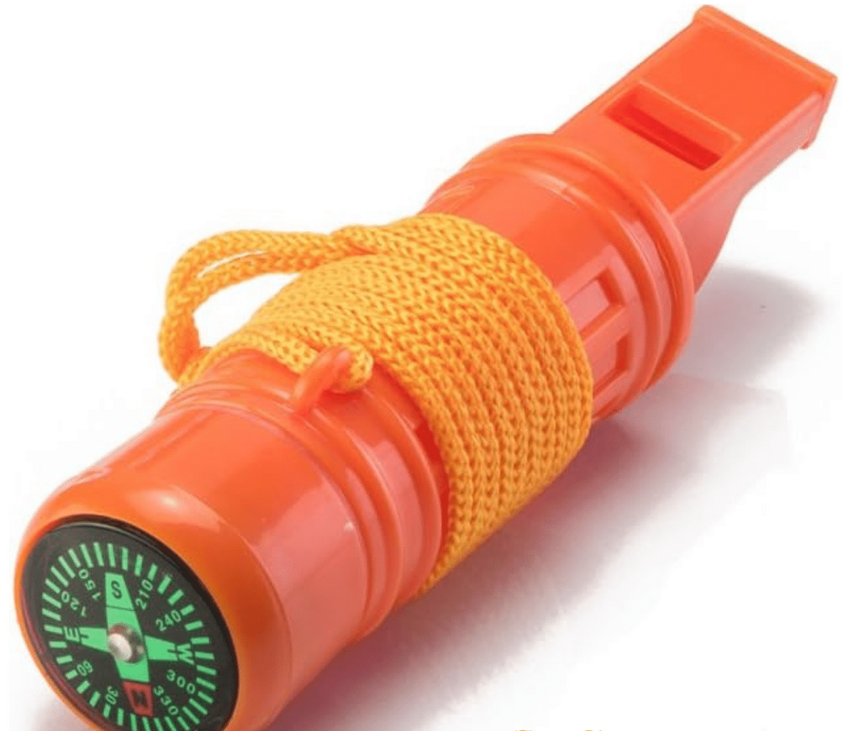 5-In-1 Survival Whistle (Compass, Punch, Striker, Flint, Whistle)