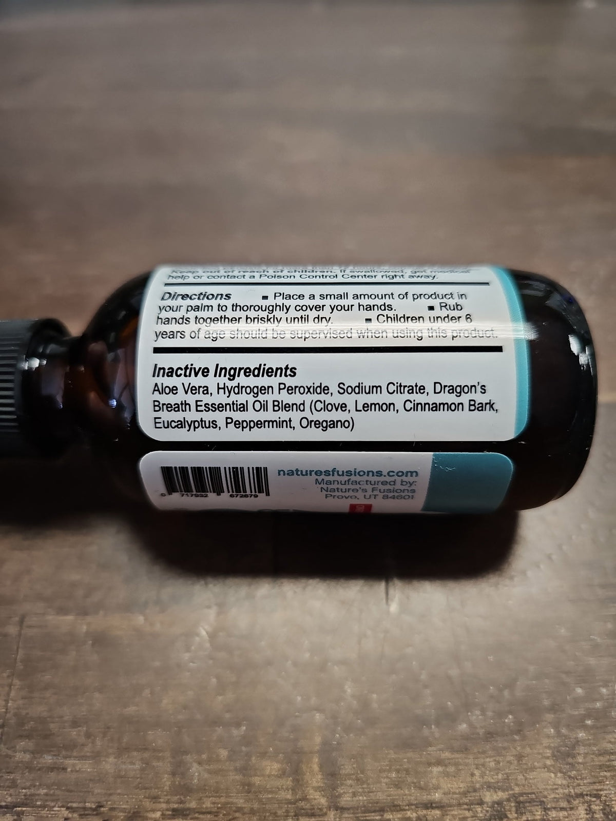 Hand Sanitizer Spray - Nature's Fusion - 2oz Bottle