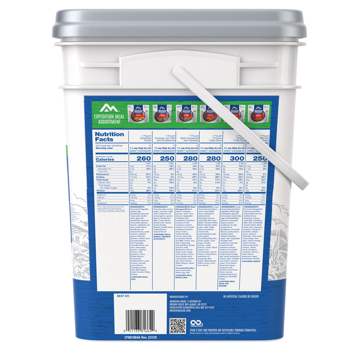 Mountain House 5-Day Expedition Bucket - 30 Servings