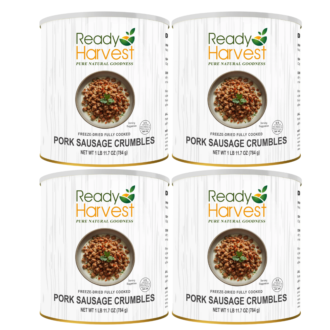 Ready Harvest Freeze-Dried Pork Sausage Crumbles (Fully Cooked)