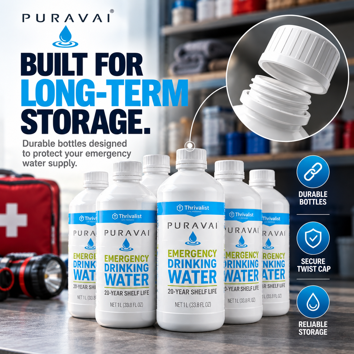 Puravai Emergency Drinking Water (20-Year Shelf Life)