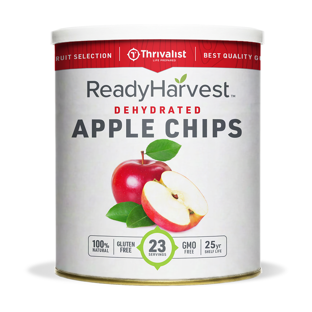Ready Harvest Dehydrated Apple Chips (25-Year Shelf Life)