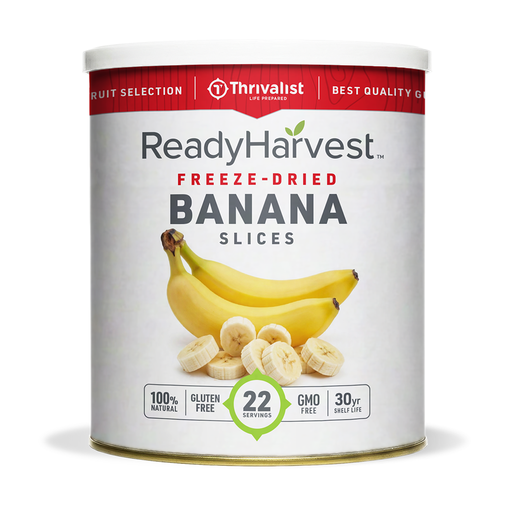 Ready Harvest Freeze-Dried Banana Slices (30-Year Shelf Life)