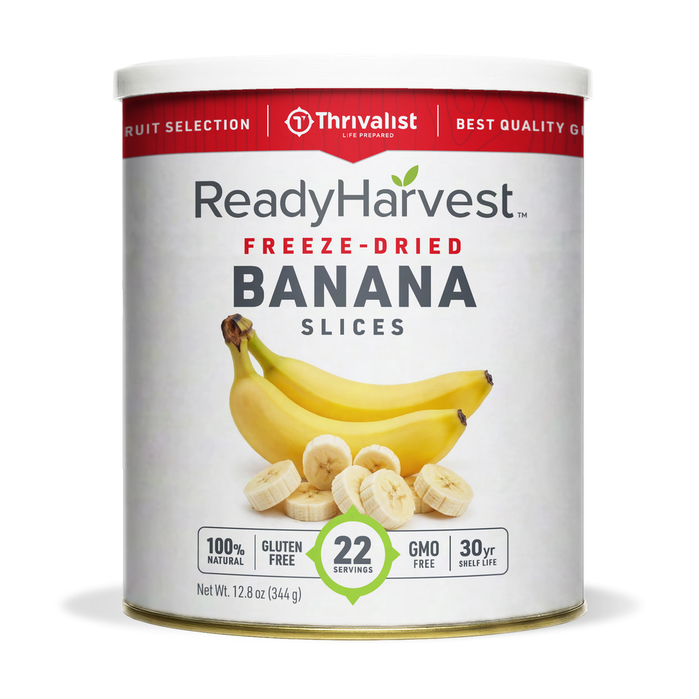 Ready Harvest Freeze-Dried Banana Slices (30-Year Shelf Life)