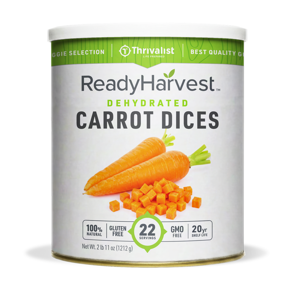 Ready Harvest Dehydrated Carrots (20-Year Shelf Life)