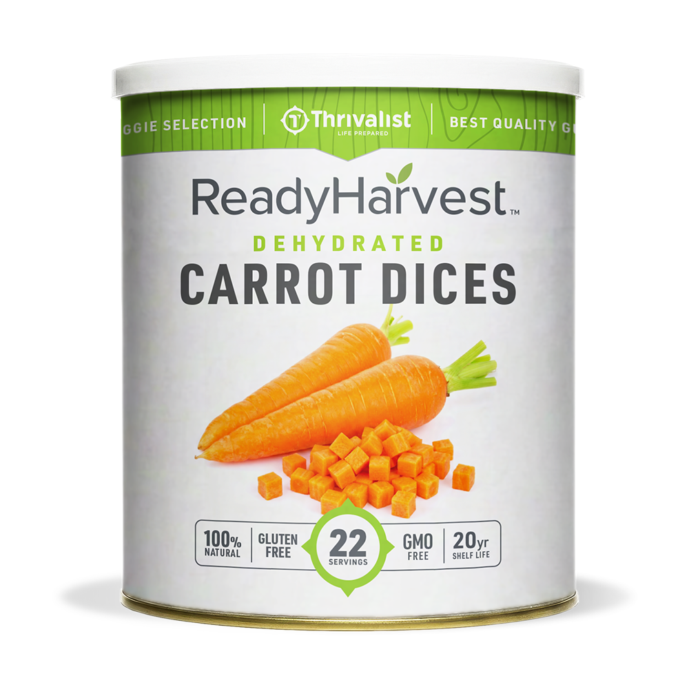 Ready Harvest Dehydrated Carrots (20-Year Shelf Life)