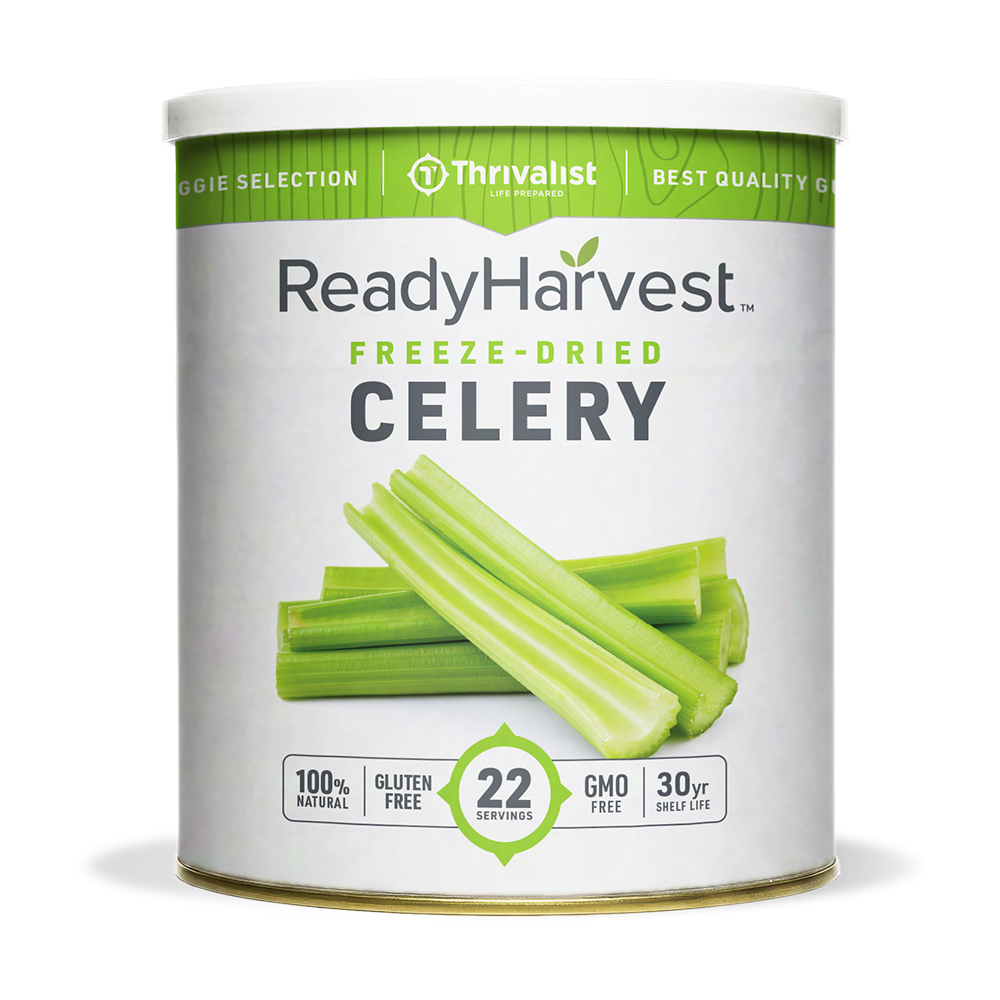 Ready Harvest Freeze-Dried Celery (30-Year Shelf Life)