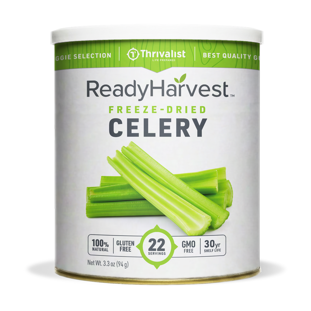 Ready Harvest Freeze-Dried Celery (30-Year Shelf Life)