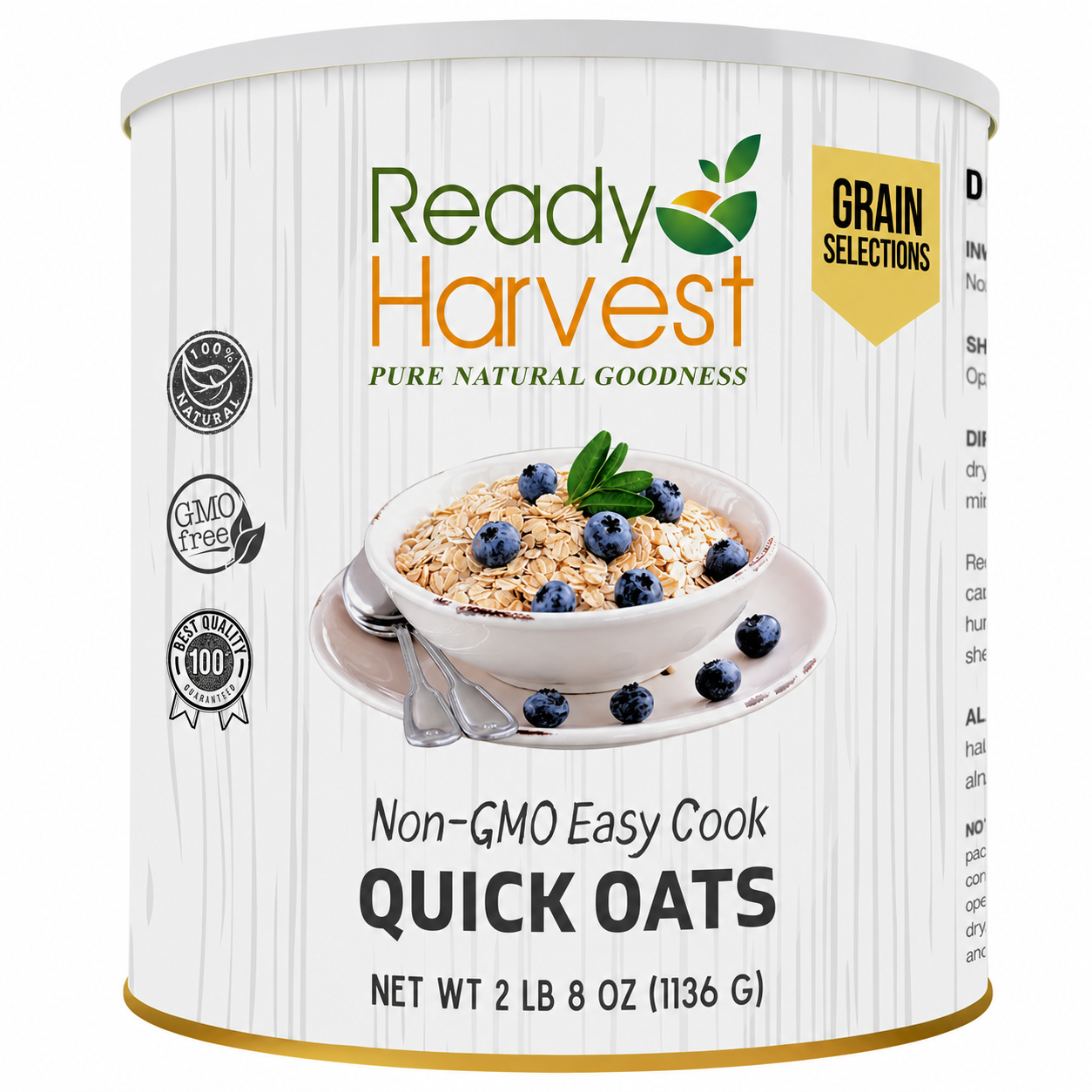 Ready Harvest Quick Oats (25-Year Shelf Life)